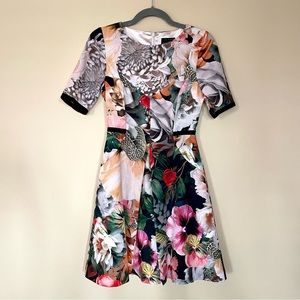 Ted Baker Floral Skater Dress XS